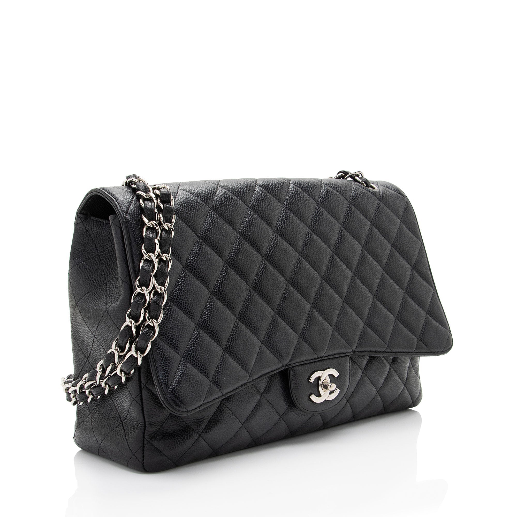 Chanel Caviar Leather Classic Maxi Single Flap Bag