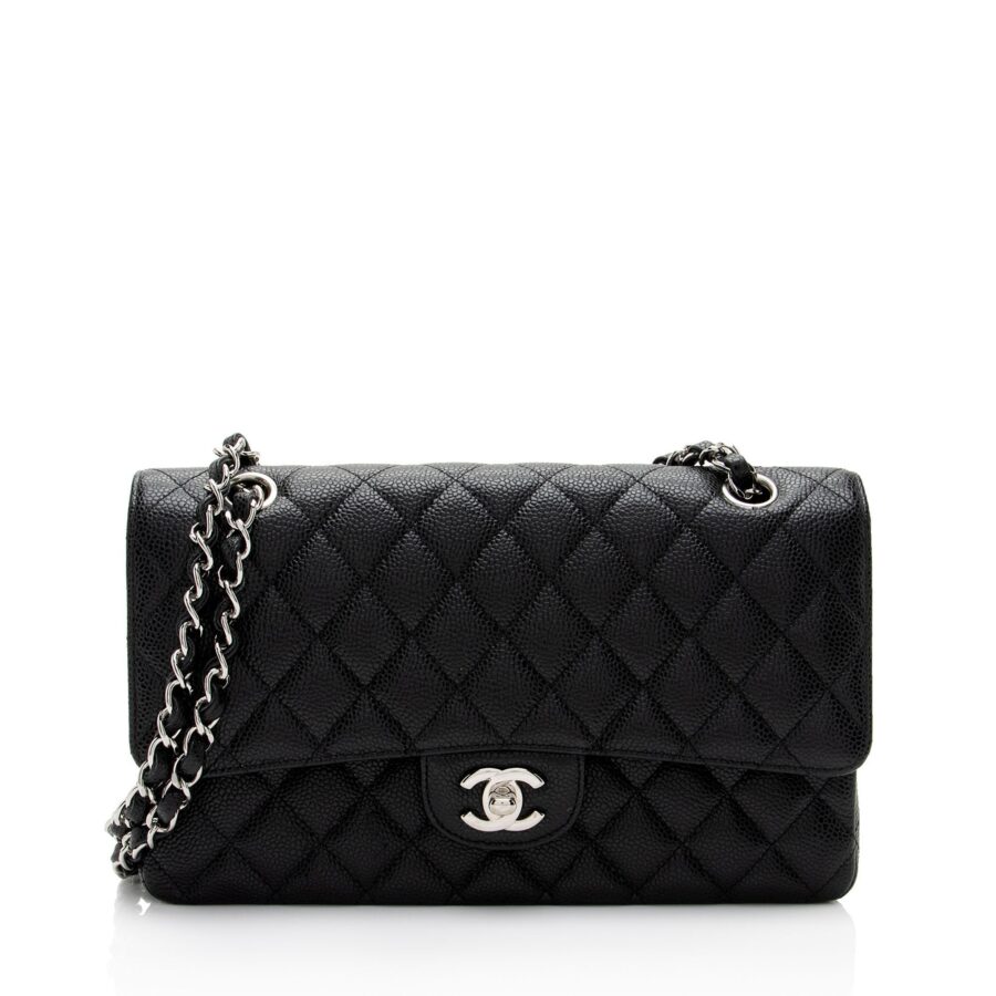 Chanel Caviar Leather Classic Medium Double Flap Bag | Studio Nafay