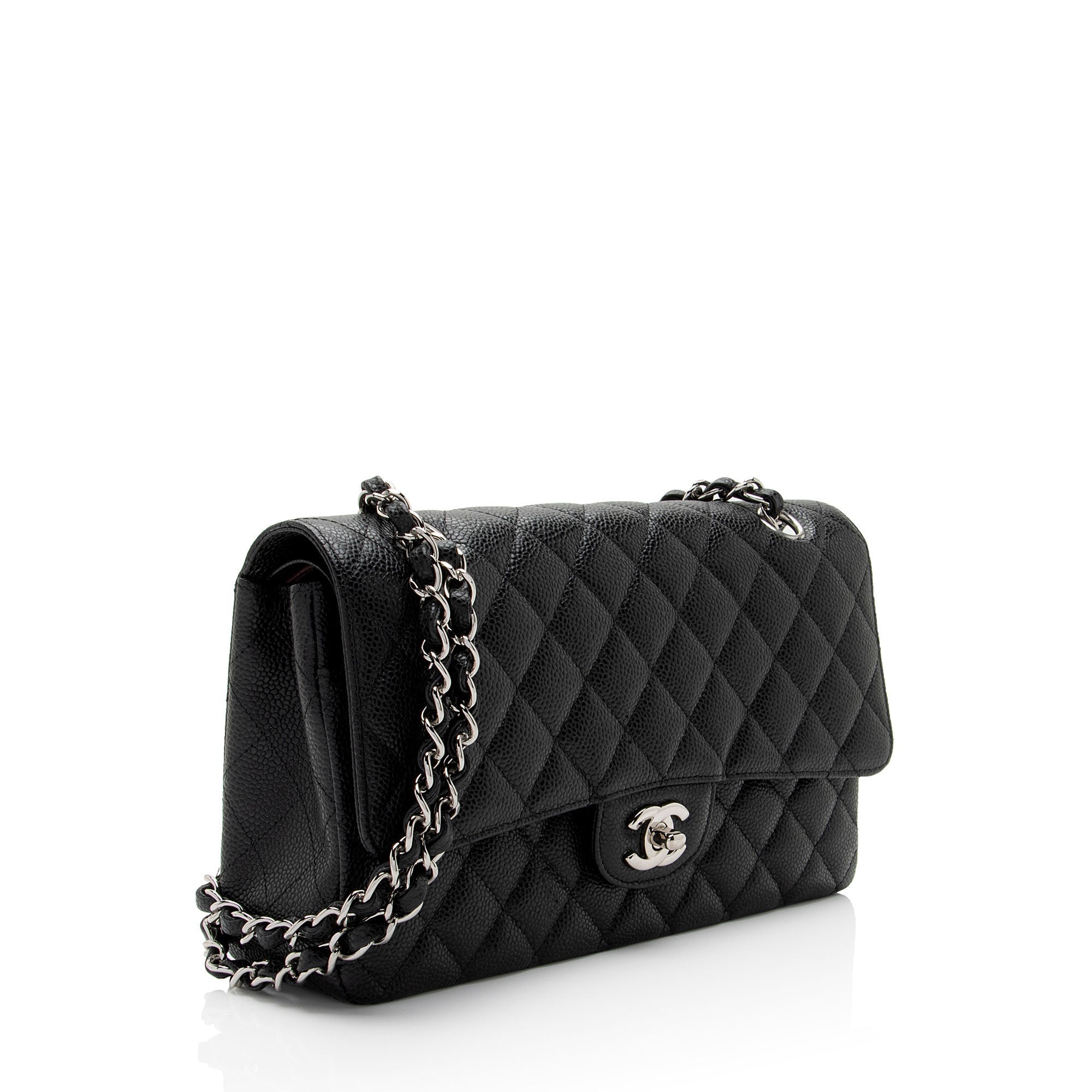 Chanel Caviar Leather Classic Medium Double Flap Bag