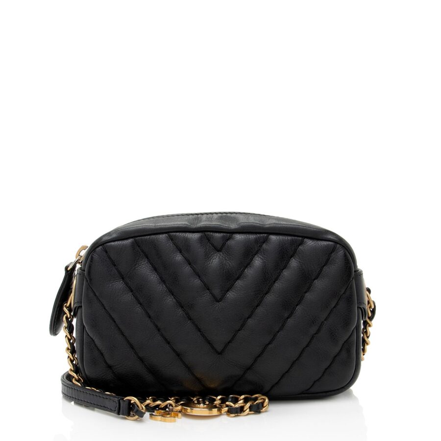 Chanel Chevron Lambskin Medallion Mini Camera Bag | Studio Nafay