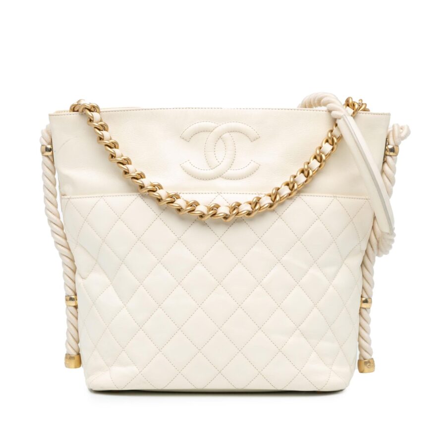 Chanel Crumpled Calfskin En Vogue Rope Satchel Handbag | Studio Nafay