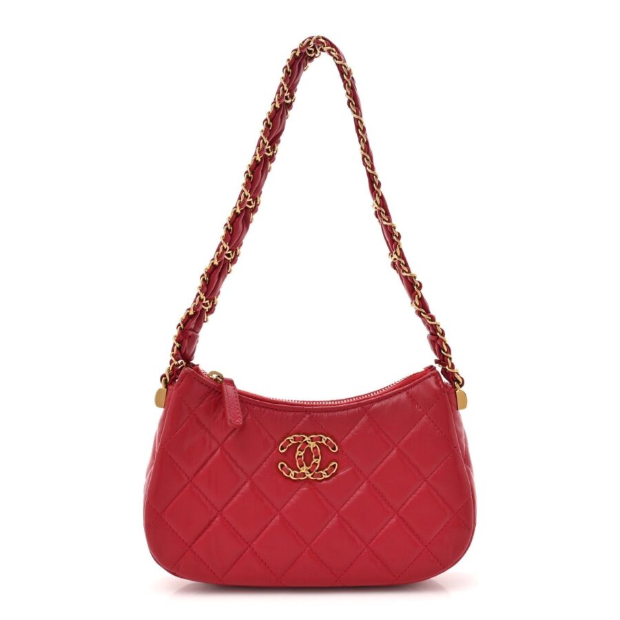 CHANEL CRUMPLED QUILTED CALFSKIN SMALL CHANEL 19 HOBO Shoulder Bag | Studio Nafay