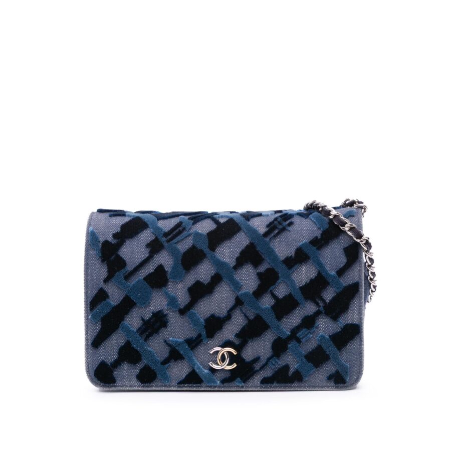 Chanel Denim and Velvet Wallet On Chain | Studio Nafay