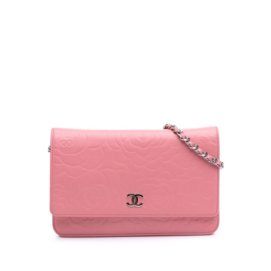 Chanel Embossed Lambskin Camellia Wallet On Chain | Studio Nafay