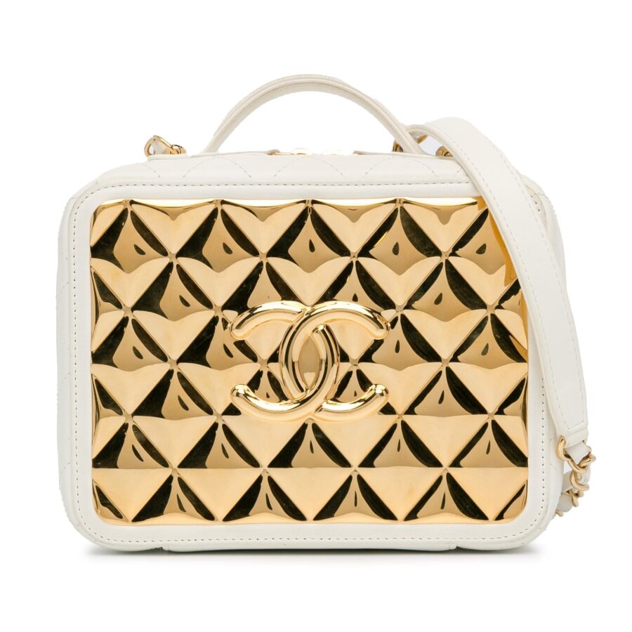 Chanel Golden Plate Vanity Case Handbag | Studio Nafay