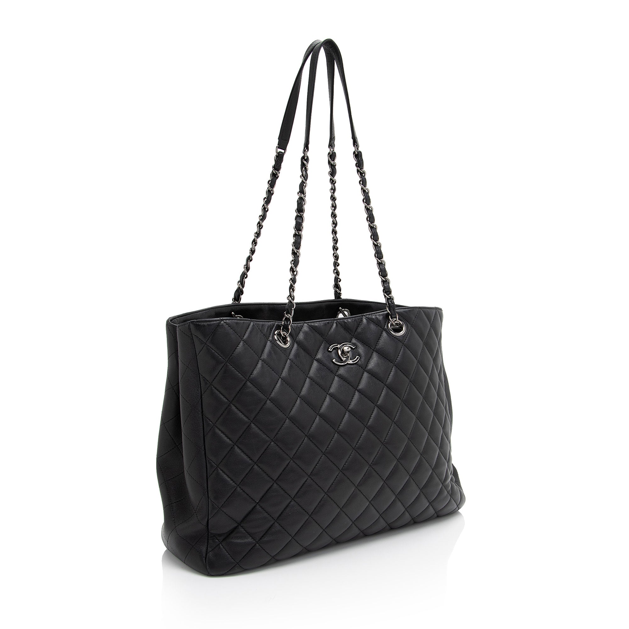 Chanel Grained Calfskin CC Large Shopping Tote