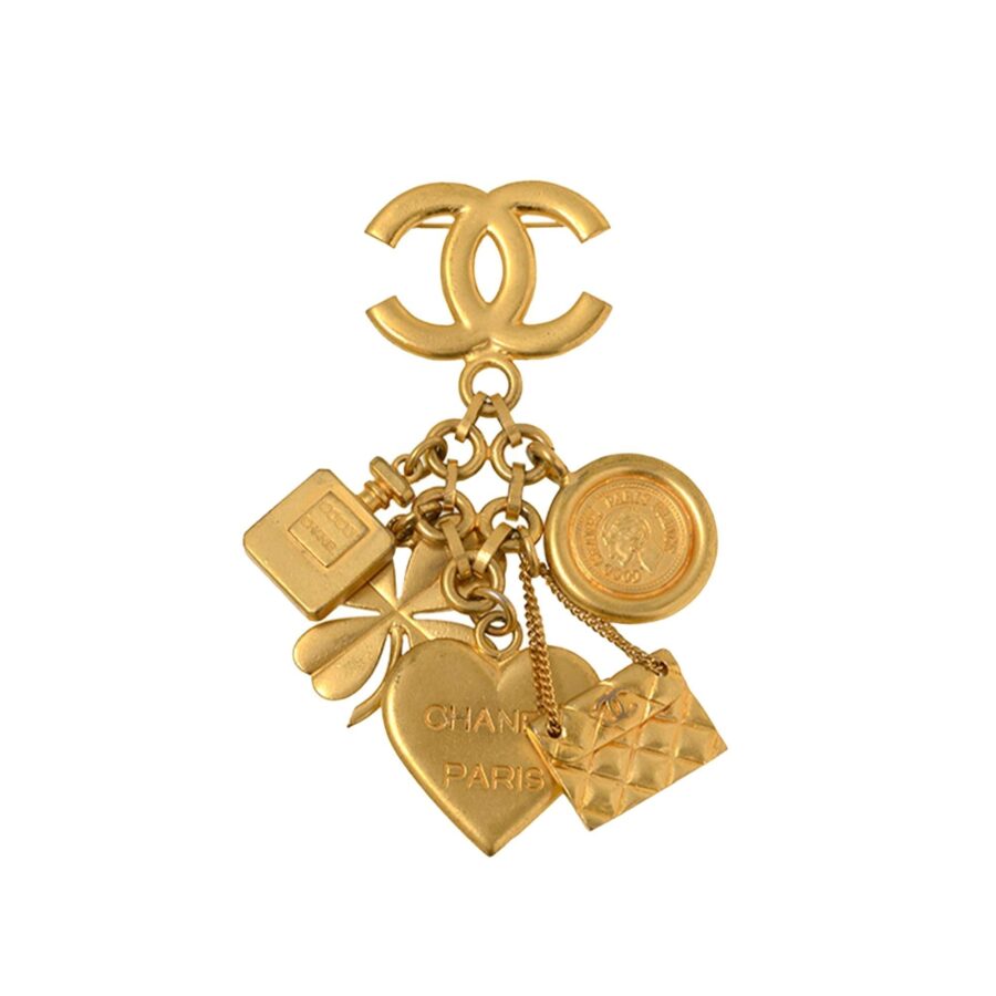 Chanel Icon Charms Pin Brooch Handbag | Studio Nafay