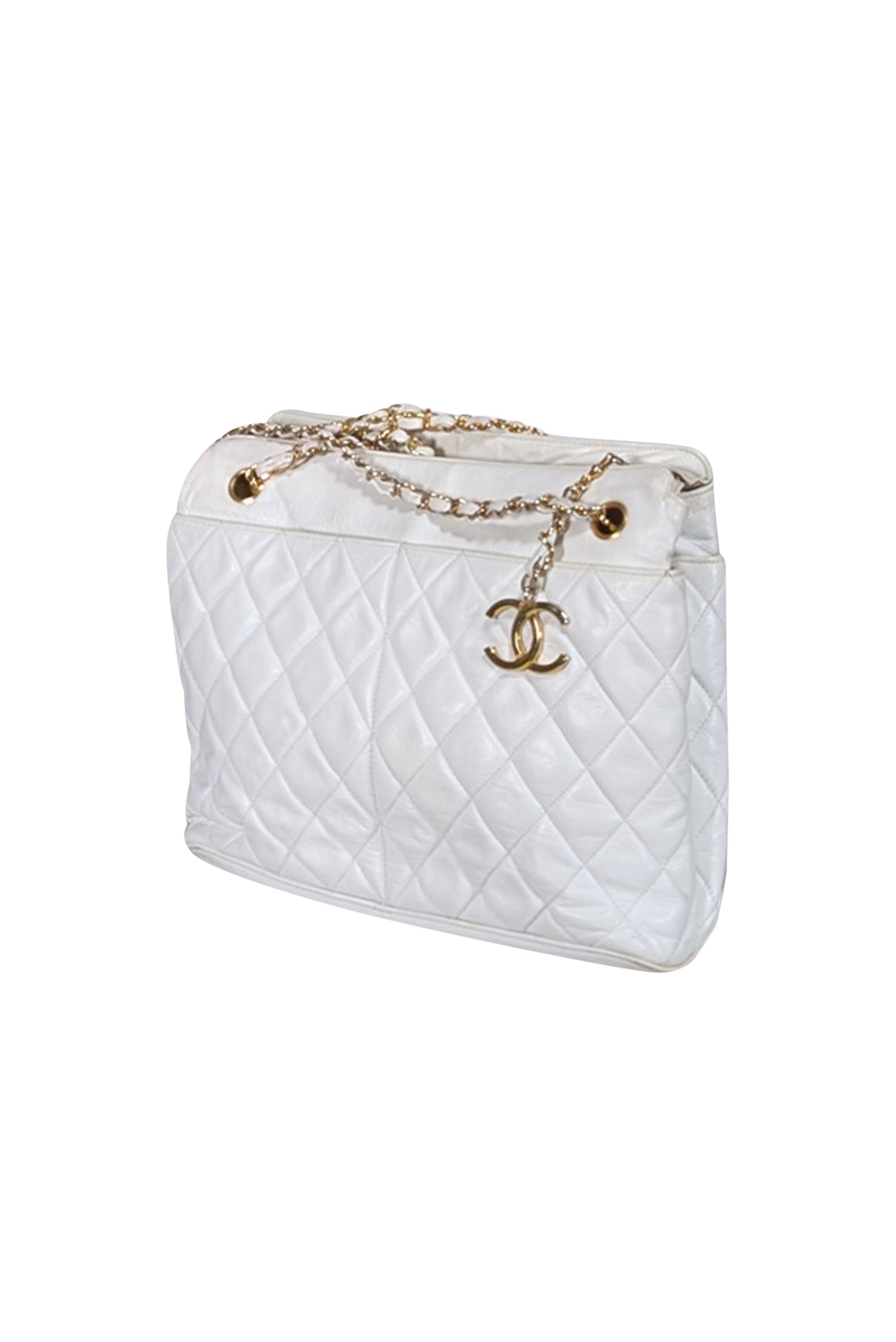 Chanel – Ivory Quilted Leather Shoulder Bag