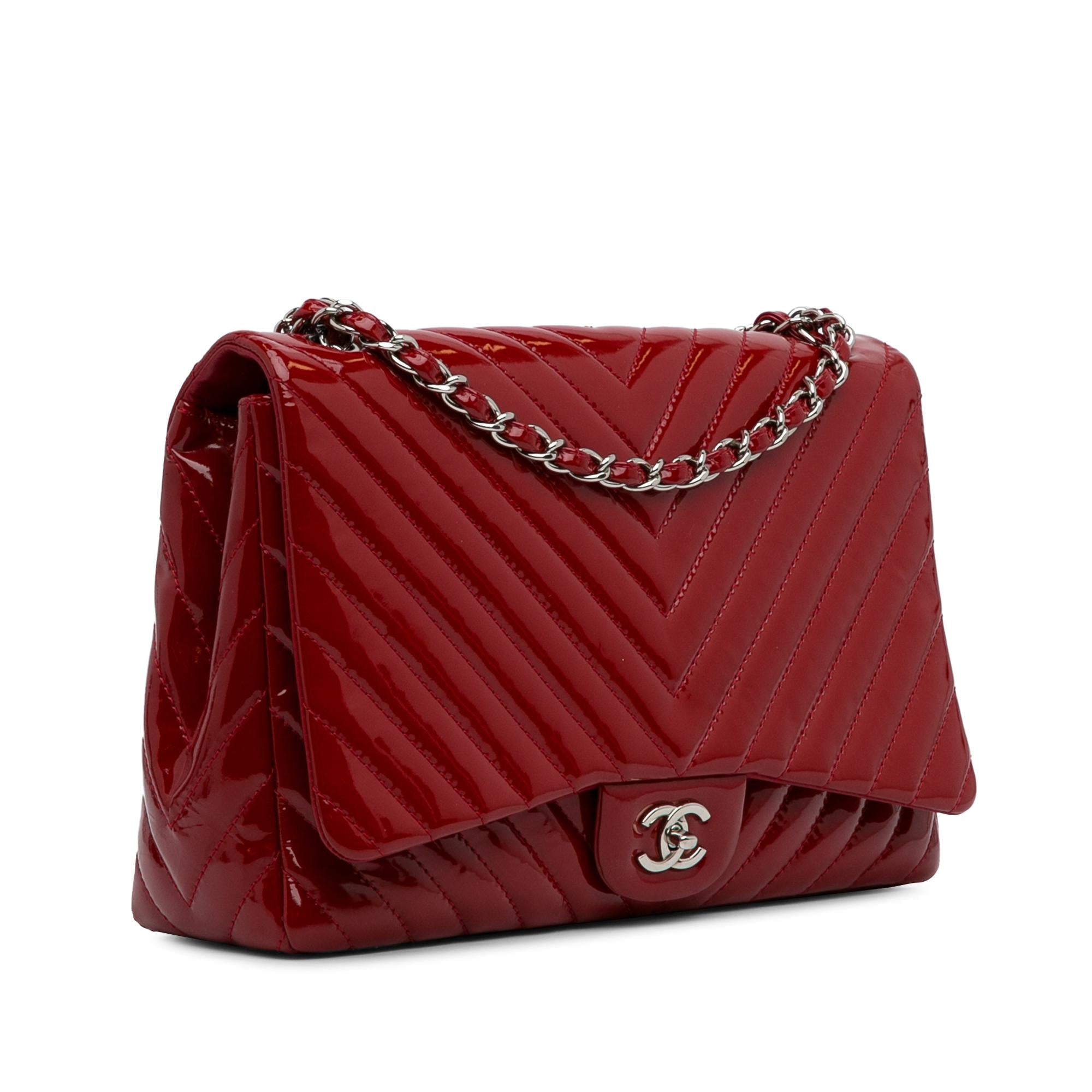 Chanel Jumbo Chevron Patent Single Flap Shoulder Bag - Product Image 2