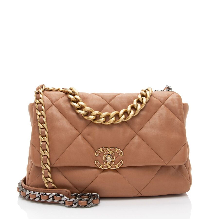 Chanel Lambskin 19 Large Flap Shoulder Bag | Studio Nafay