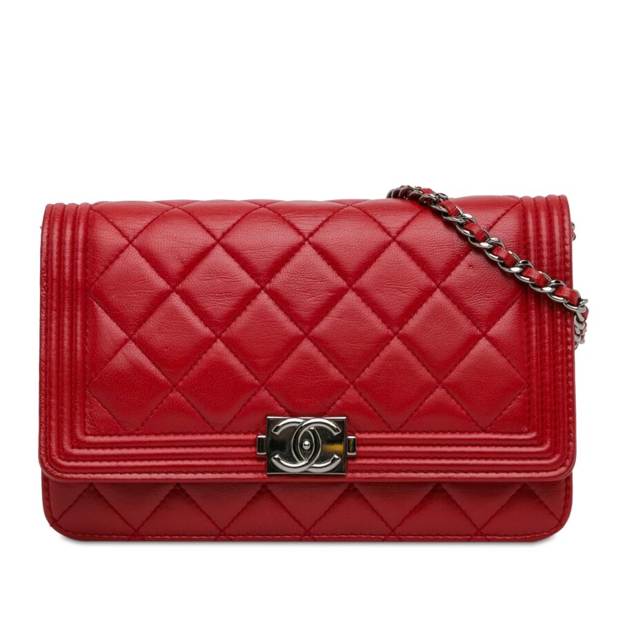 Chanel Lambskin Boy Wallet On Chain Crossbody | Studio Nafay
