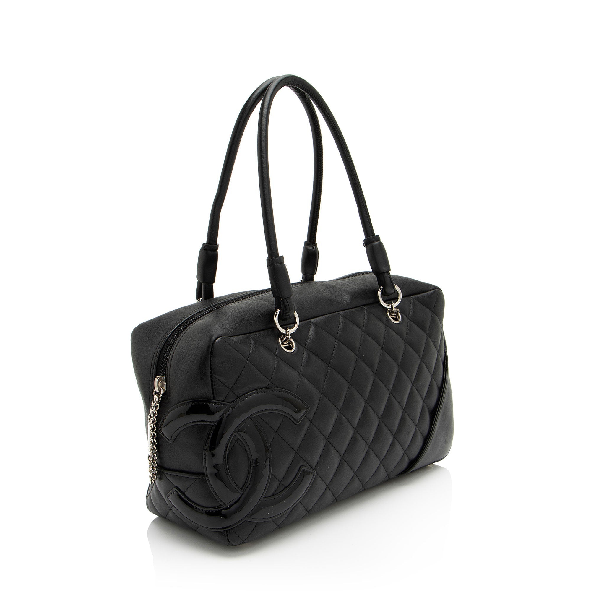 Chanel Lambskin Ligne Cambon Shopper Shoulder Bag