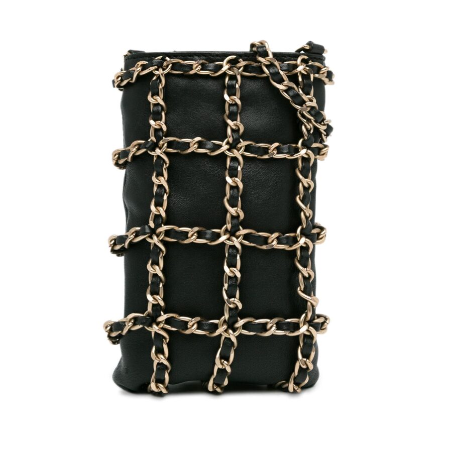 Chanel Lambskin Tech Me Out Clutch With Chain | Studio Nafay