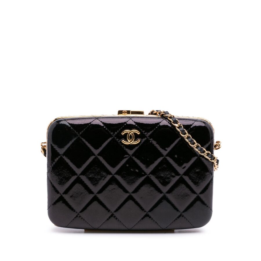 Chanel Large Glazed Goatskin Box With Chain | Studio Nafay