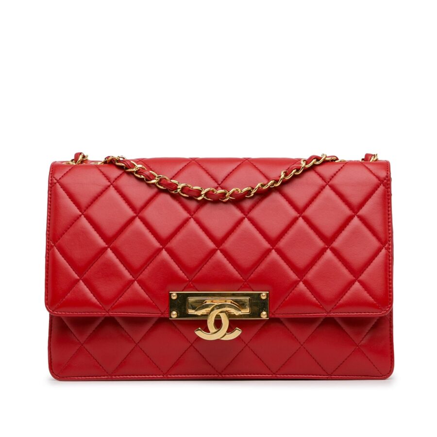 Chanel Large Lambskin Golden Class Flap Shoulder Bag | Studio Nafay