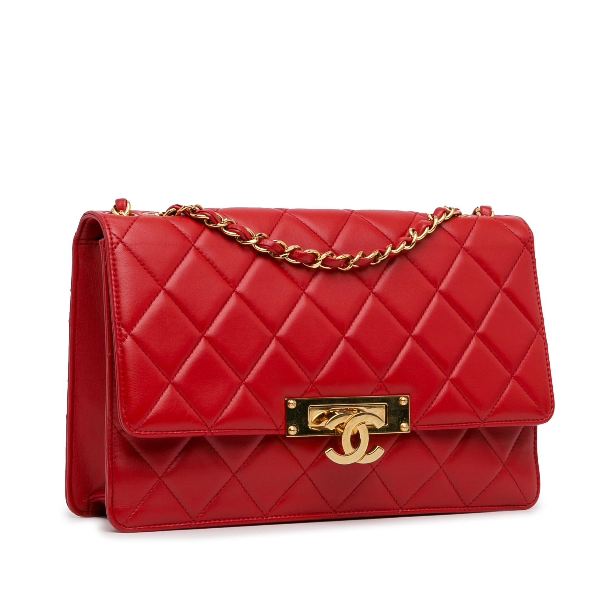Chanel Large Lambskin Golden Class Flap Shoulder Bag