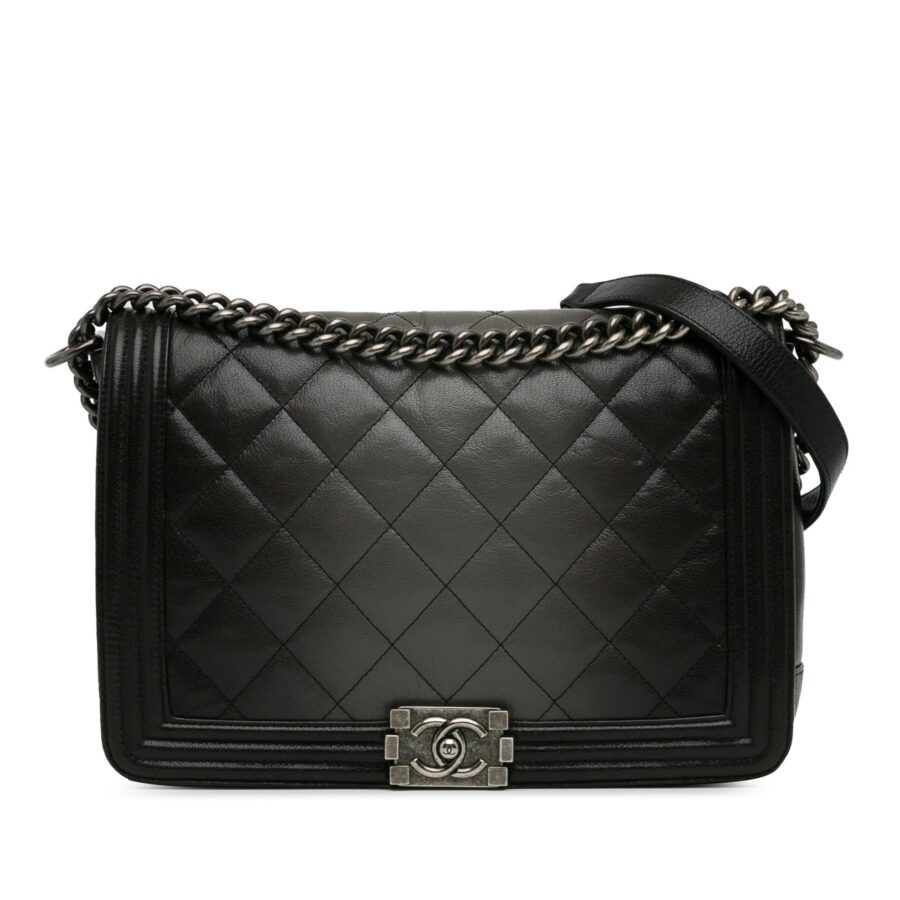 Chanel Large Ombre Calfskin Boy Flap Crossbody | Studio Nafay
