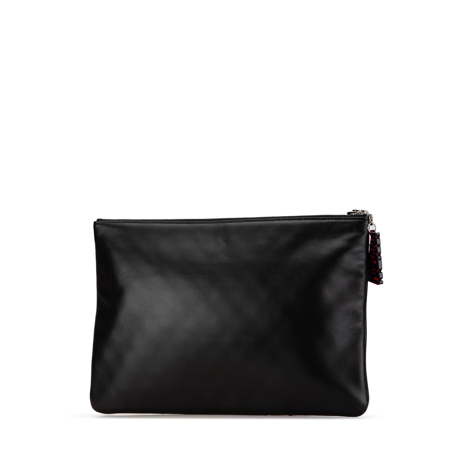 Chanel Large Printed Lambskin La Habana O Case Clutch