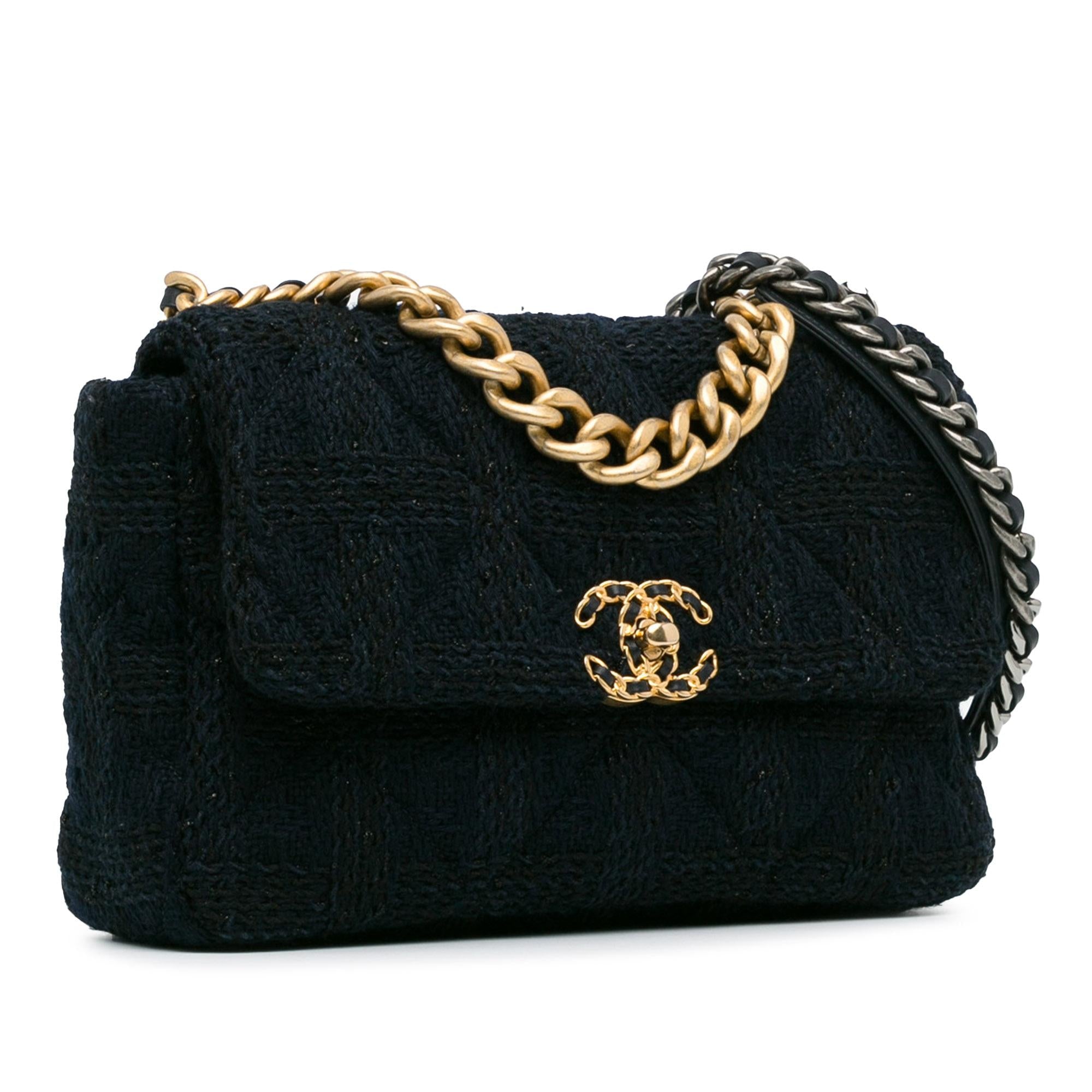 Chanel Large Tweed 19 Flap Shoulder Bag