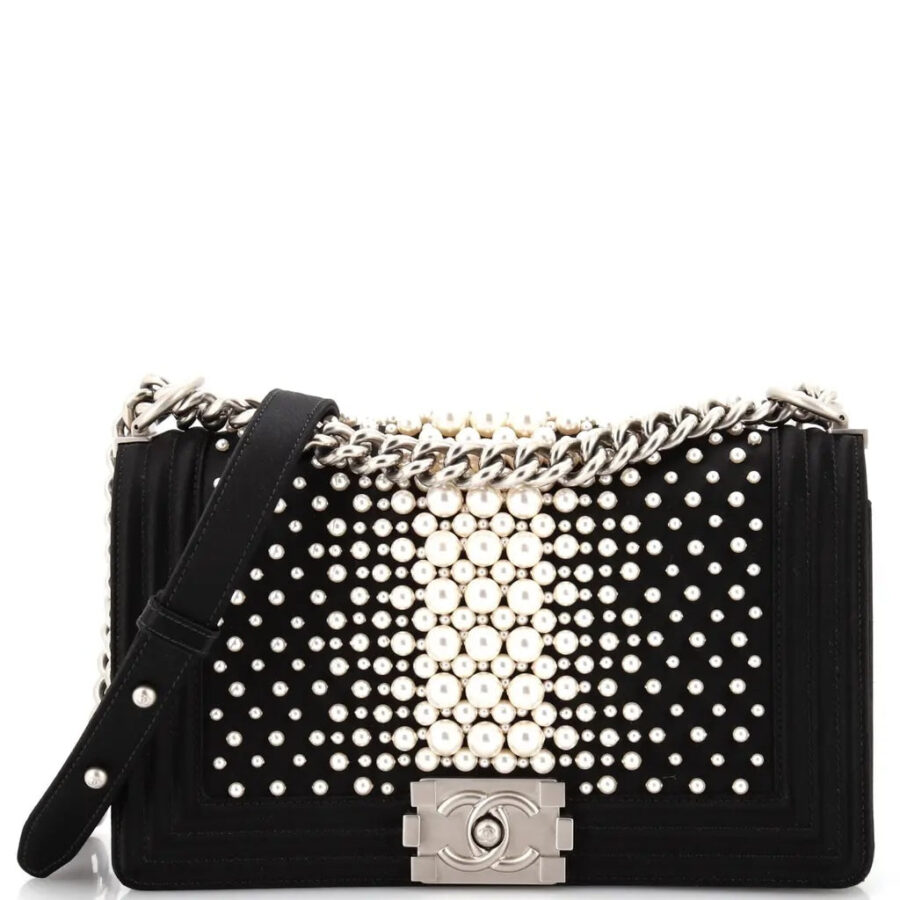 CHANEL LIMITED EDITION FAUX PEARL MEDIUM BOY BAG | Studio Nafay