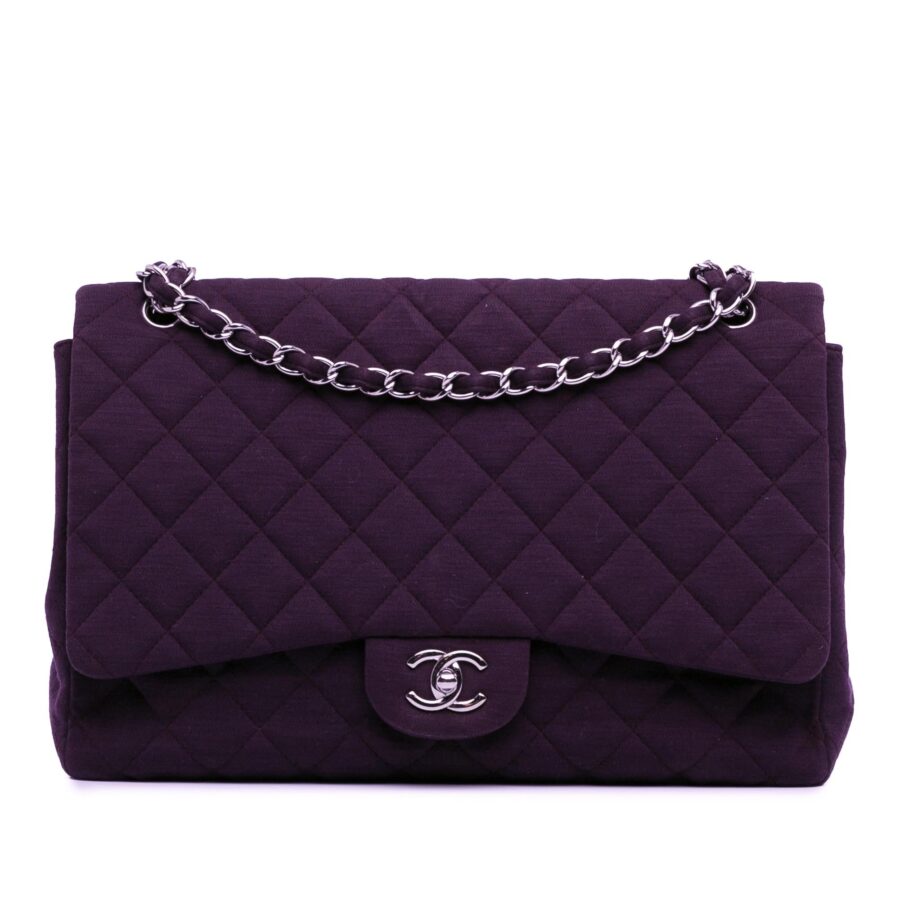 Chanel Maxi Classic Jersey Single Flap Shoulder Bag | Studio Nafay