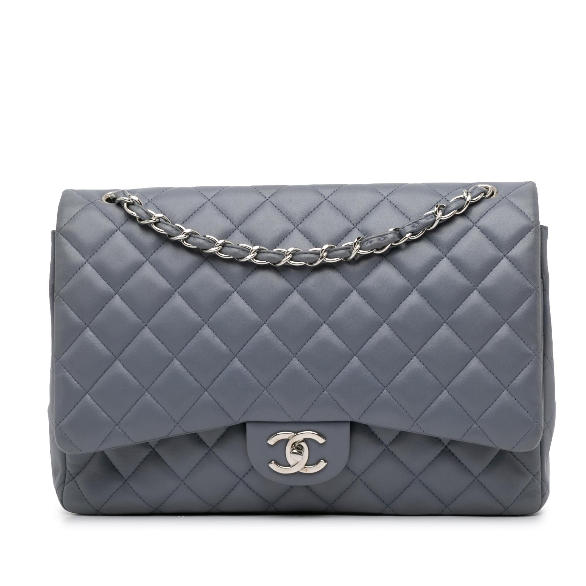 Chanel Maxi Classic Lambskin Double Flap Shoulder Bag