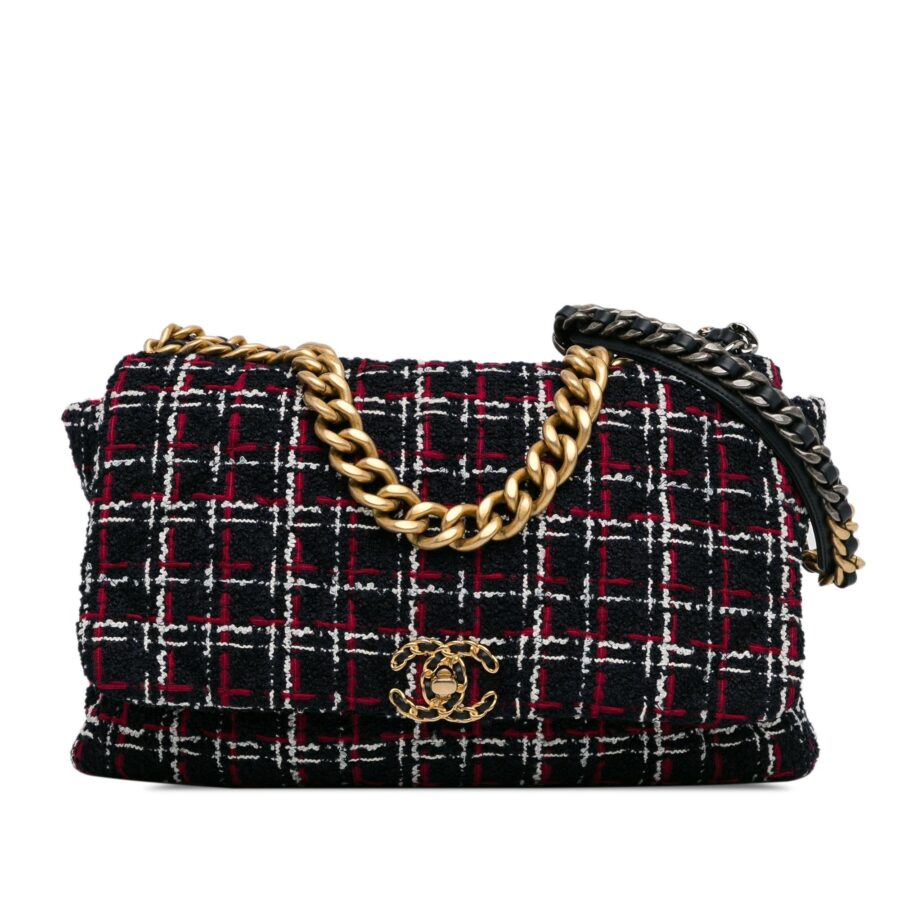 Chanel Maxi Tweed 19 Flap Shoulder Bag | Studio Nafay