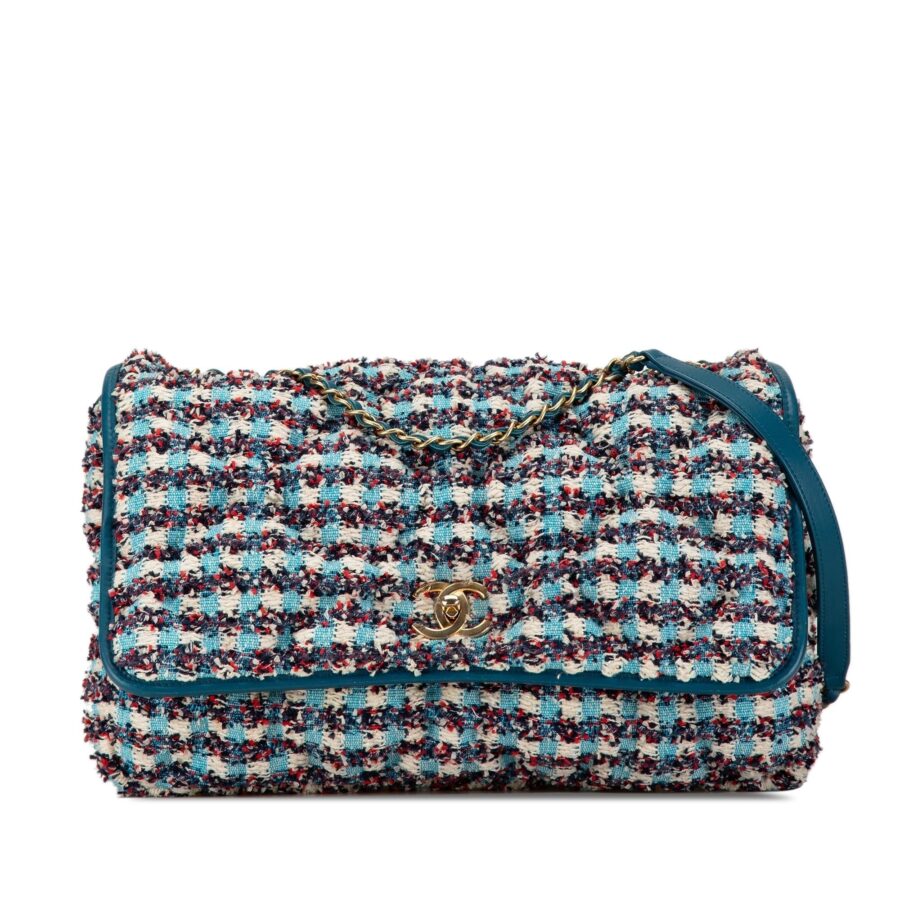 Chanel Maxi Tweed Chesterfield Single Flap Crossbody | Studio Nafay
