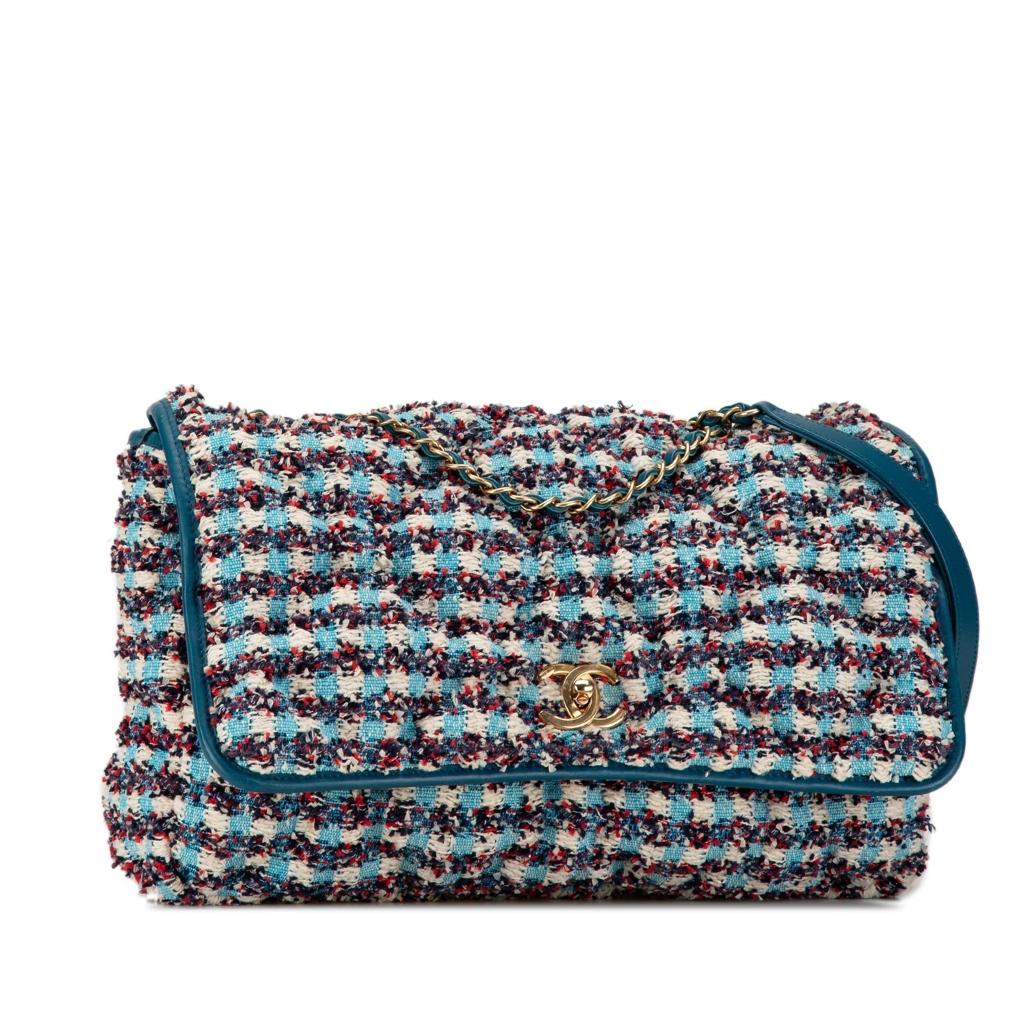 Chanel Maxi Tweed Chesterfield Single Flap Crossbody - Product Image 2