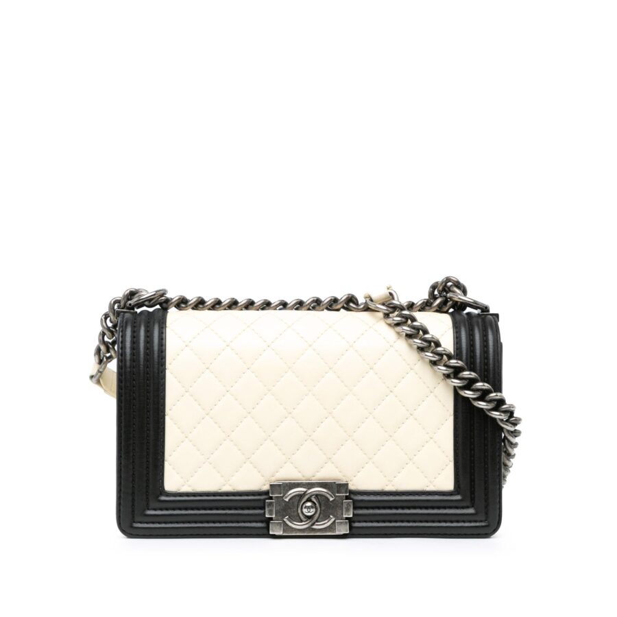 Chanel Medium Bicolor Lambskin Boy Flap Crossbody | Studio Nafay