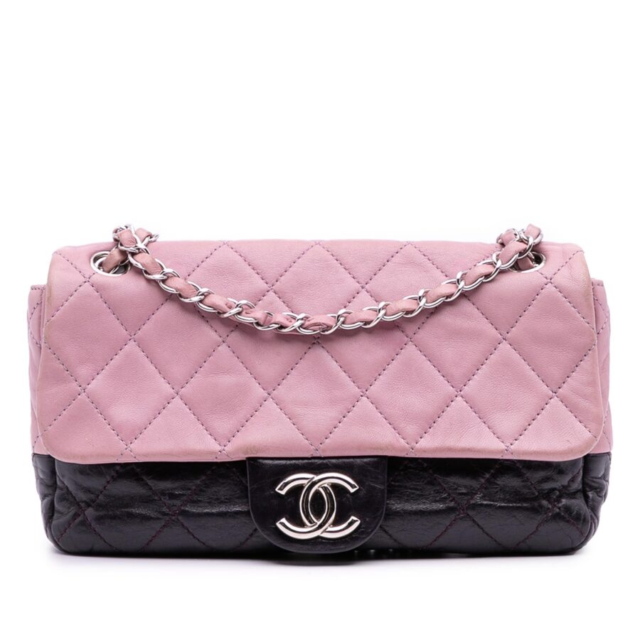 Chanel Medium Bicolor Lambskin and Calfskin CC Chain Flap | Studio Nafay