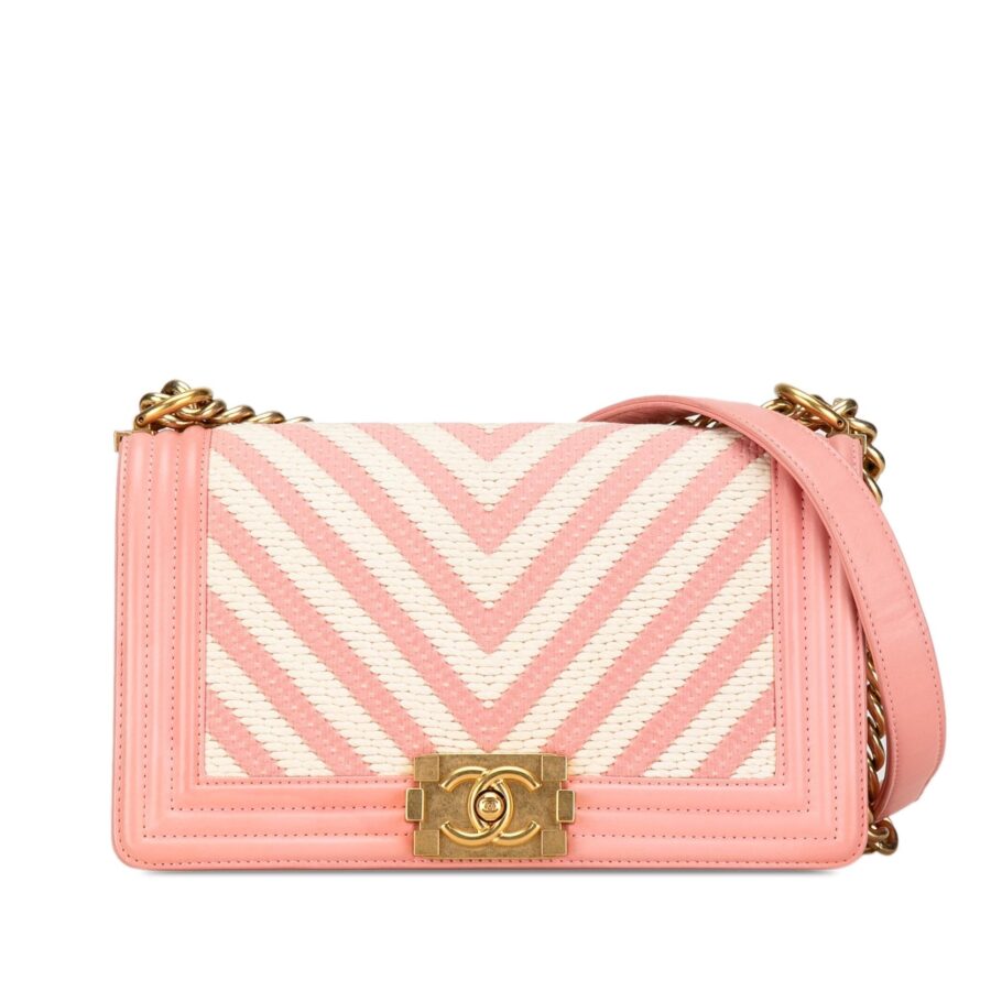 Chanel Medium Braided Chevron Boy Flap Crossbody | Studio Nafay