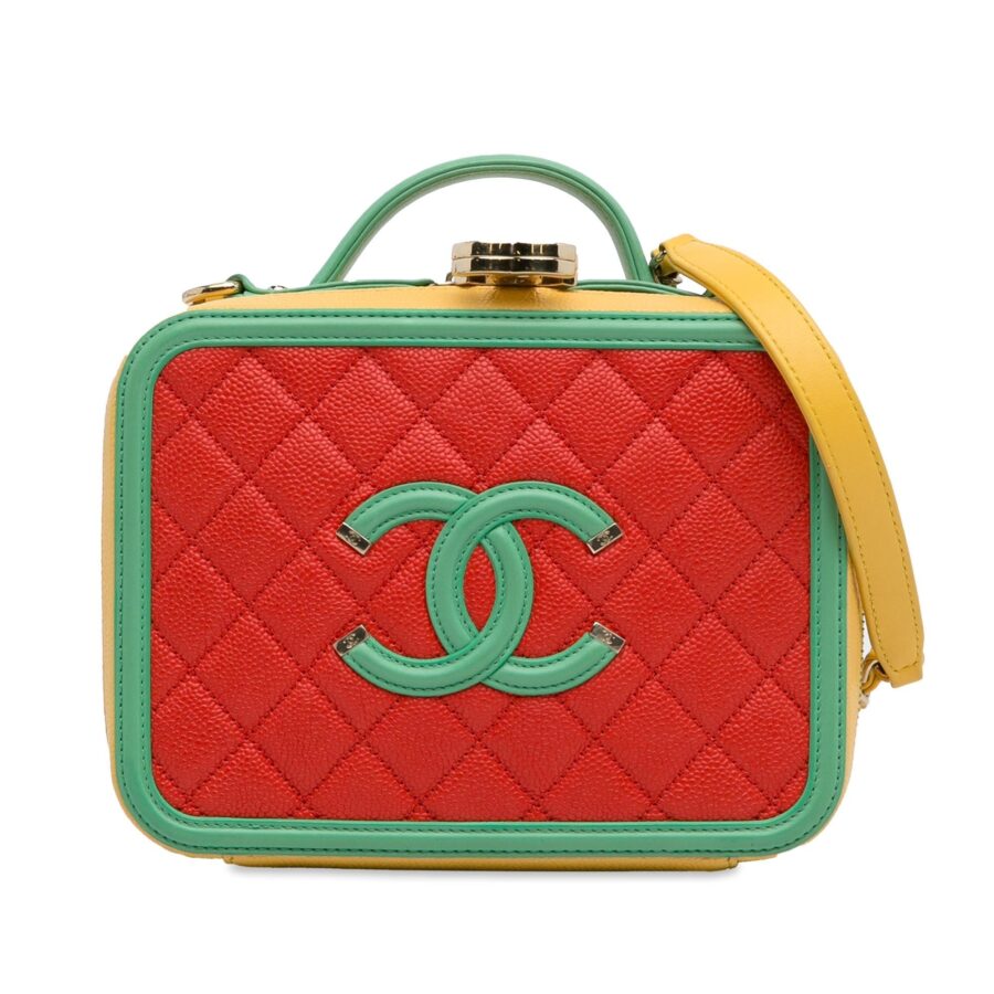 Chanel Medium CC Caviar Filigree Vanity Case Handbag | Studio Nafay