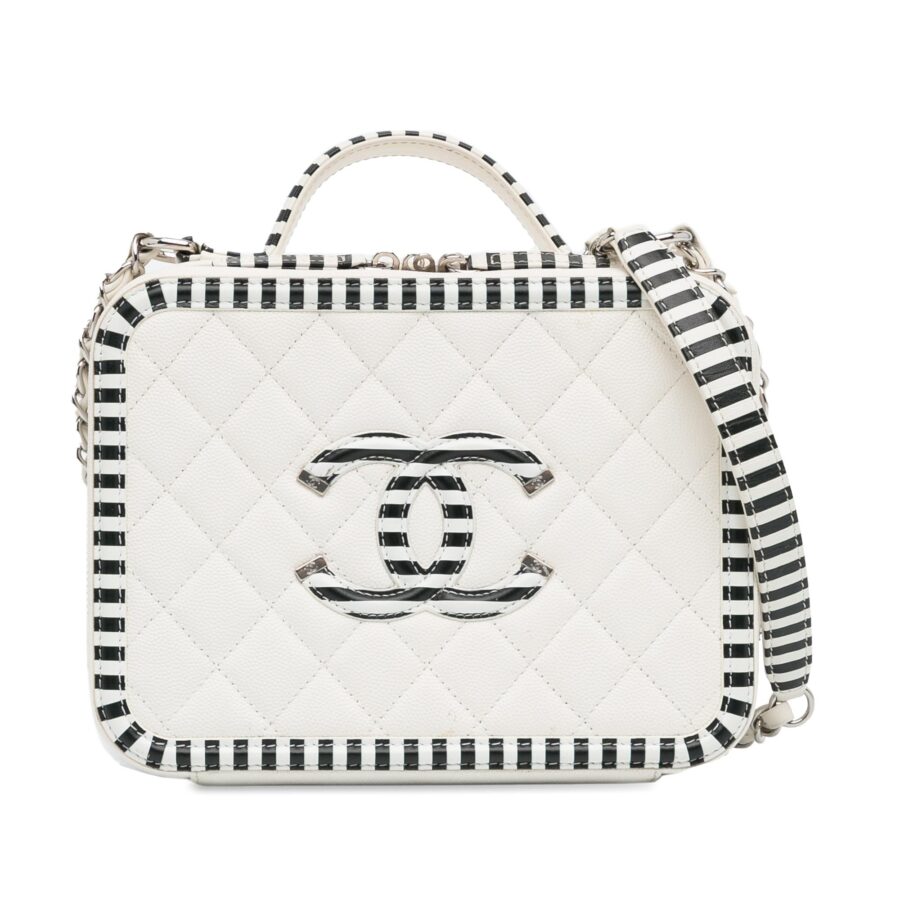 Chanel Medium Caviar CC Filigree Vanity Case | Studio Nafay