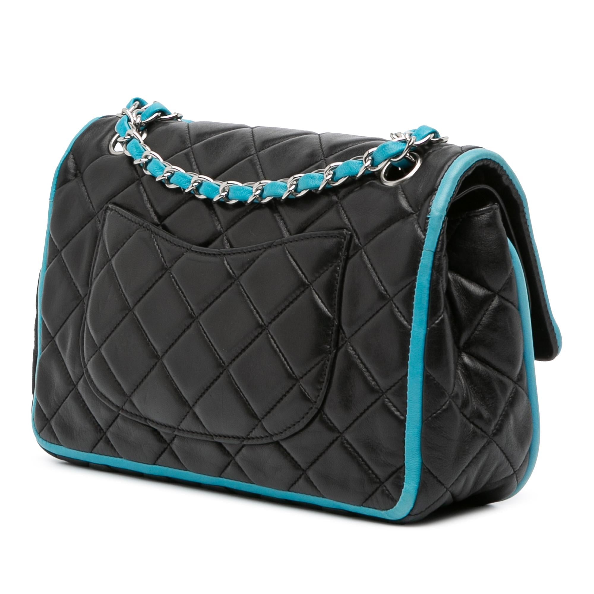 Chanel Medium Classic Bicolor Quilted Lambskin Double Flap