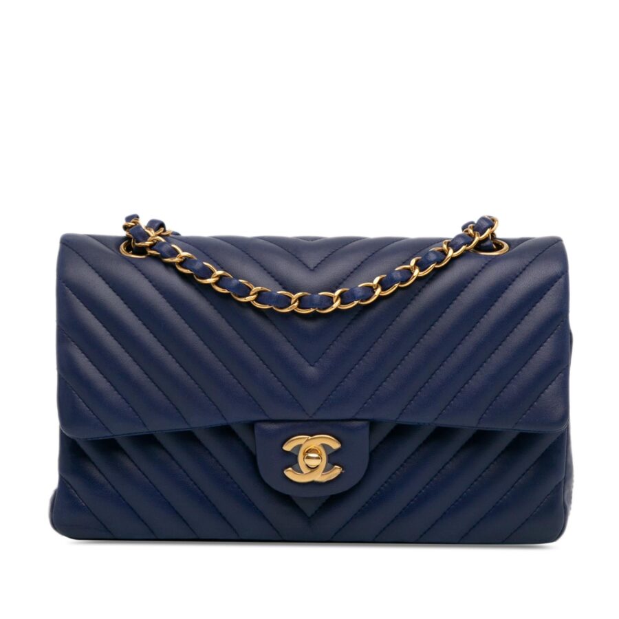Chanel Medium Classic Chevron Lambskin Double Flap Shoulder Bag | Studio Nafay
