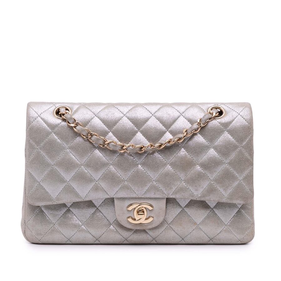 Chanel Medium Classic Iridescent Lambskin Double Flap | Studio Nafay