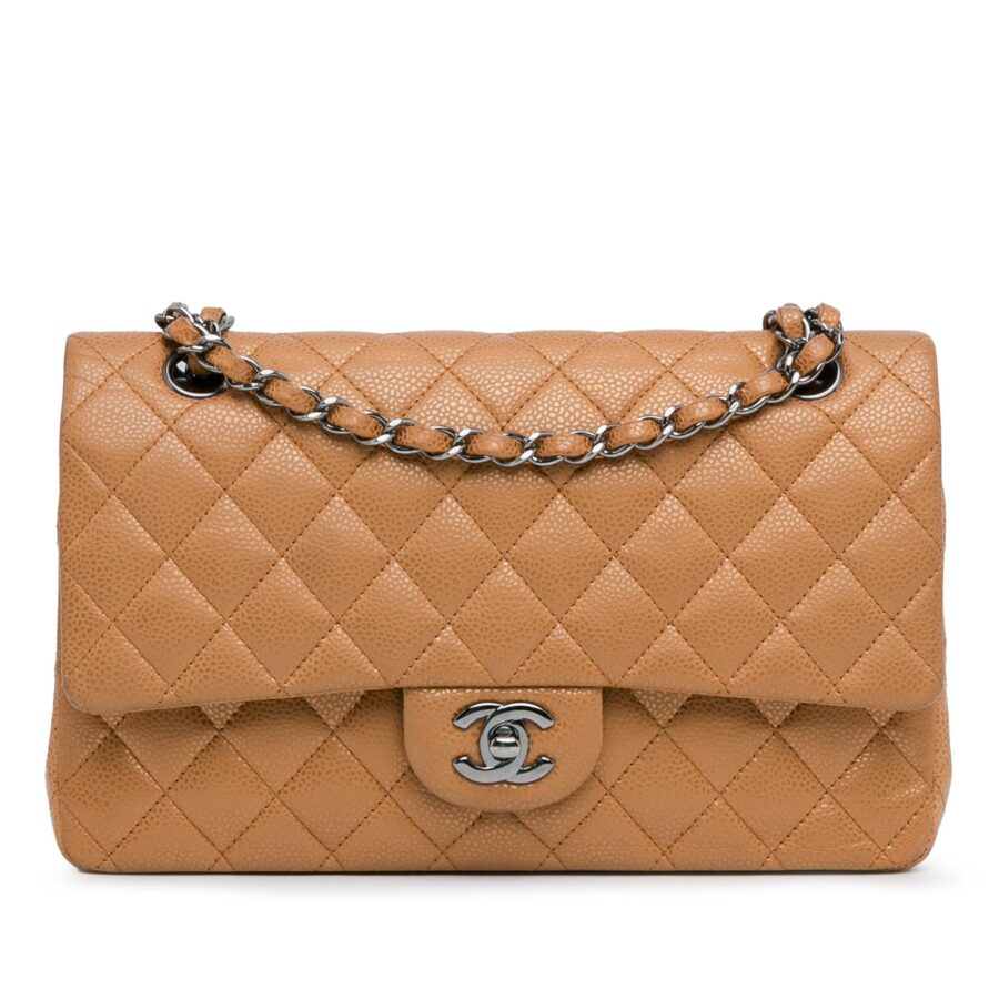 Chanel Medium Classic Metallic Caviar Double Flap Shoulder Bag | Studio Nafay