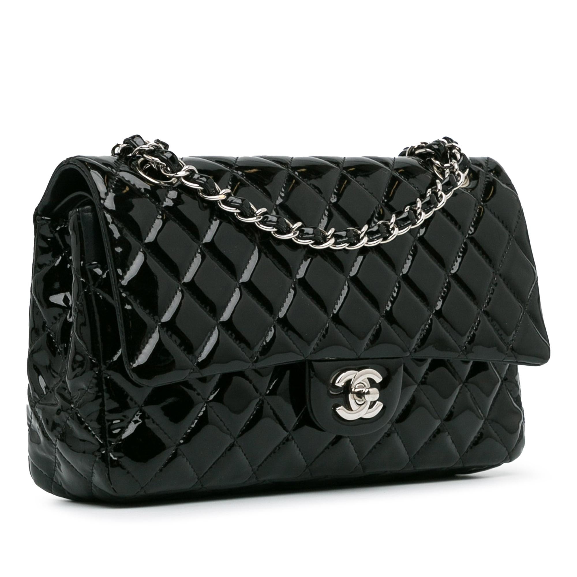 Chanel Medium Classic Patent Double Flap Shoulder Bag