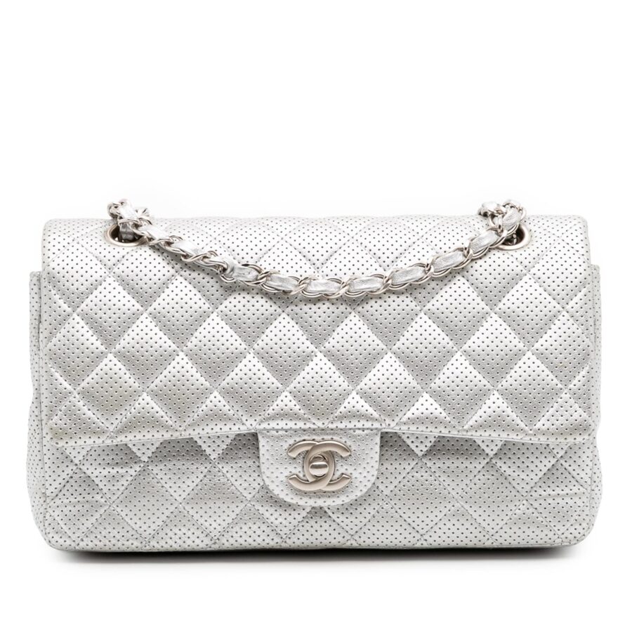 Chanel Medium Classic Perforated Lambskin Double Flap | Studio Nafay