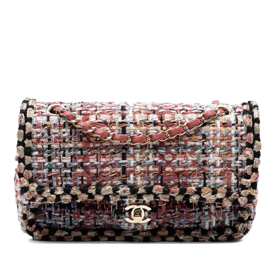 Chanel Medium Classic Tweed Braided Double Flap | Studio Nafay