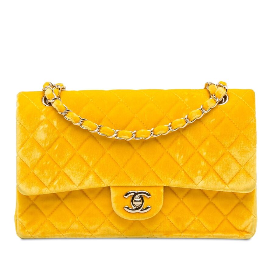 Chanel Medium Classic Velvet Double Flap Shoulder Bag | Studio Nafay