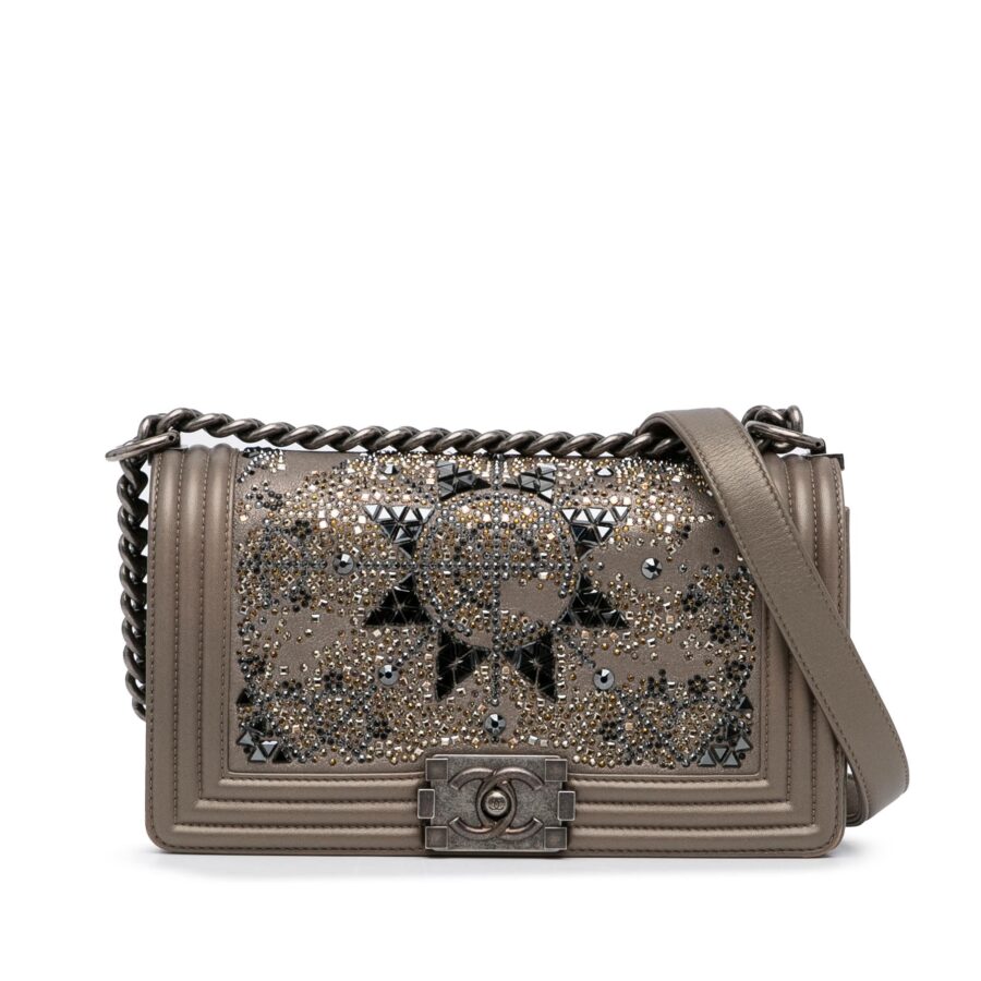 Chanel Medium Crystal Embellished Goatskin Boy | Studio Nafay