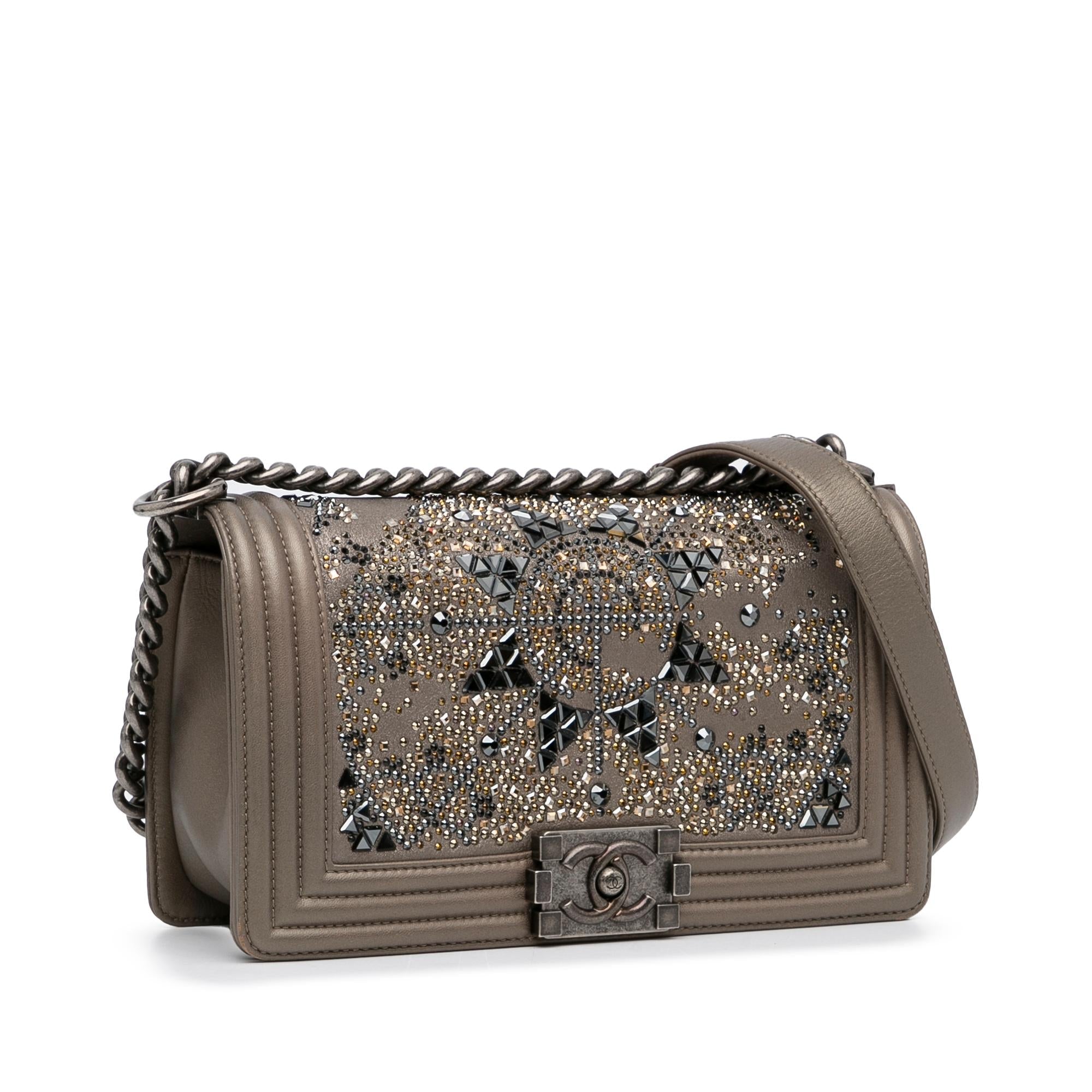 Chanel Medium Crystal Embellished Goatskin Boy - Product Image 2