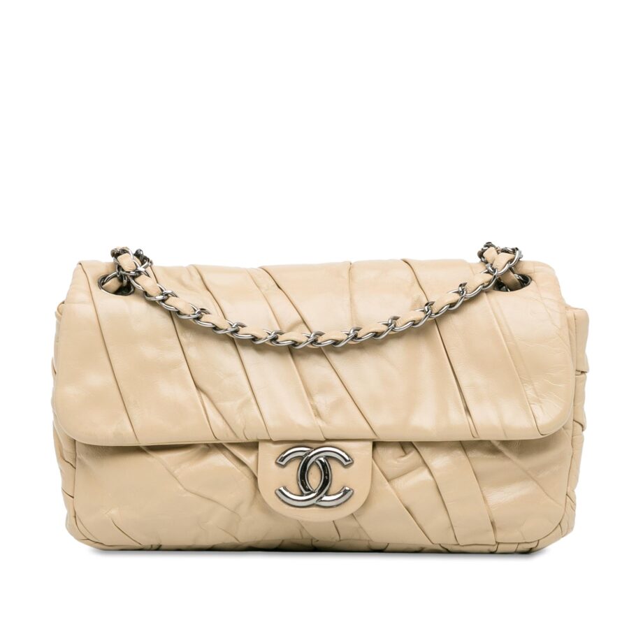 Chanel Medium Glazed Calfskin Twisted Flap Shoulder Bag | Studio Nafay