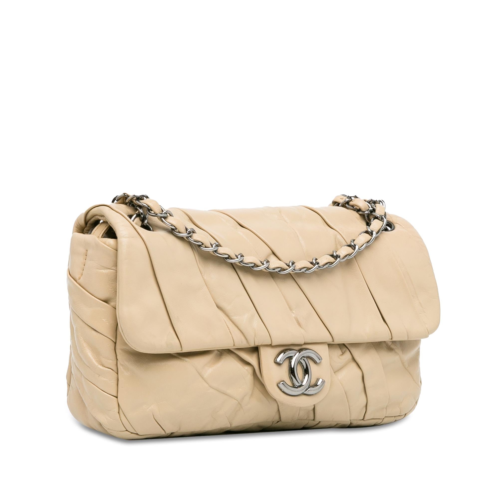 Chanel Medium Glazed Calfskin Twisted Flap Shoulder Bag