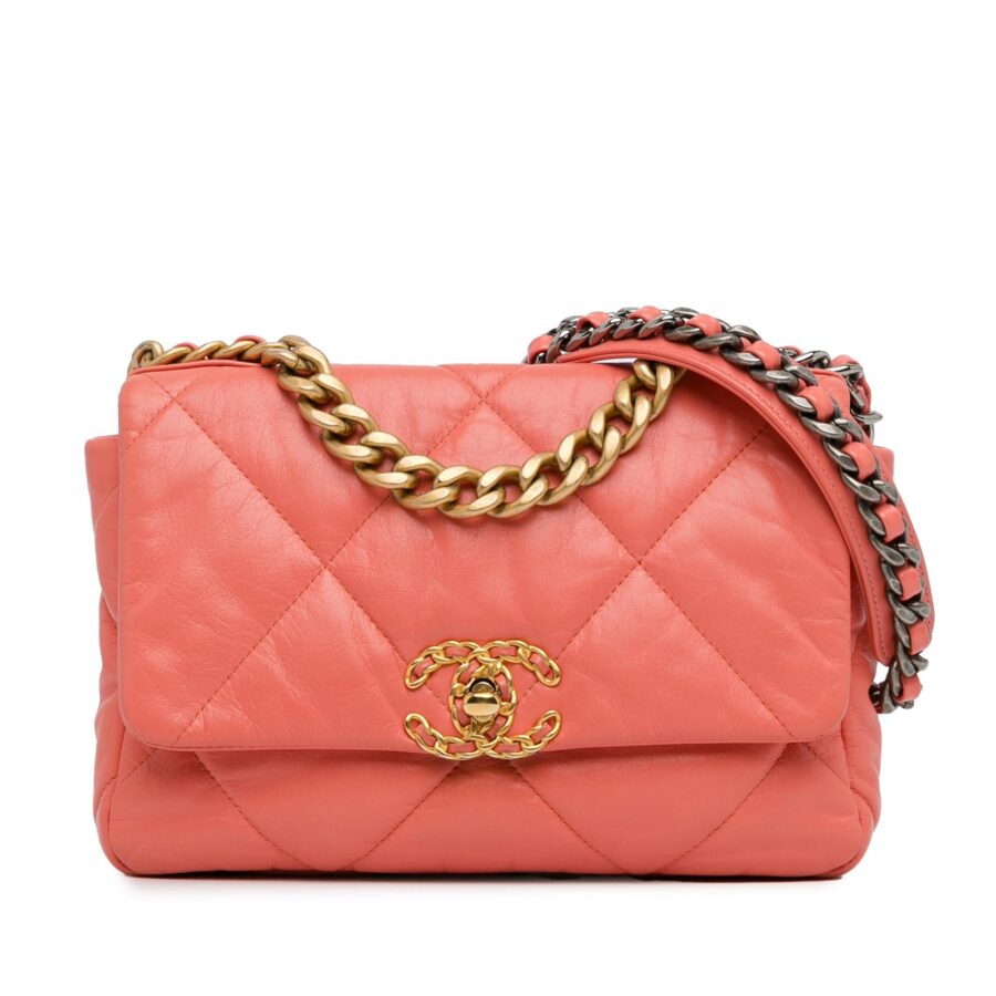 Chanel Medium Lambskin 19 Flap Shoulder Bag | Studio Nafay