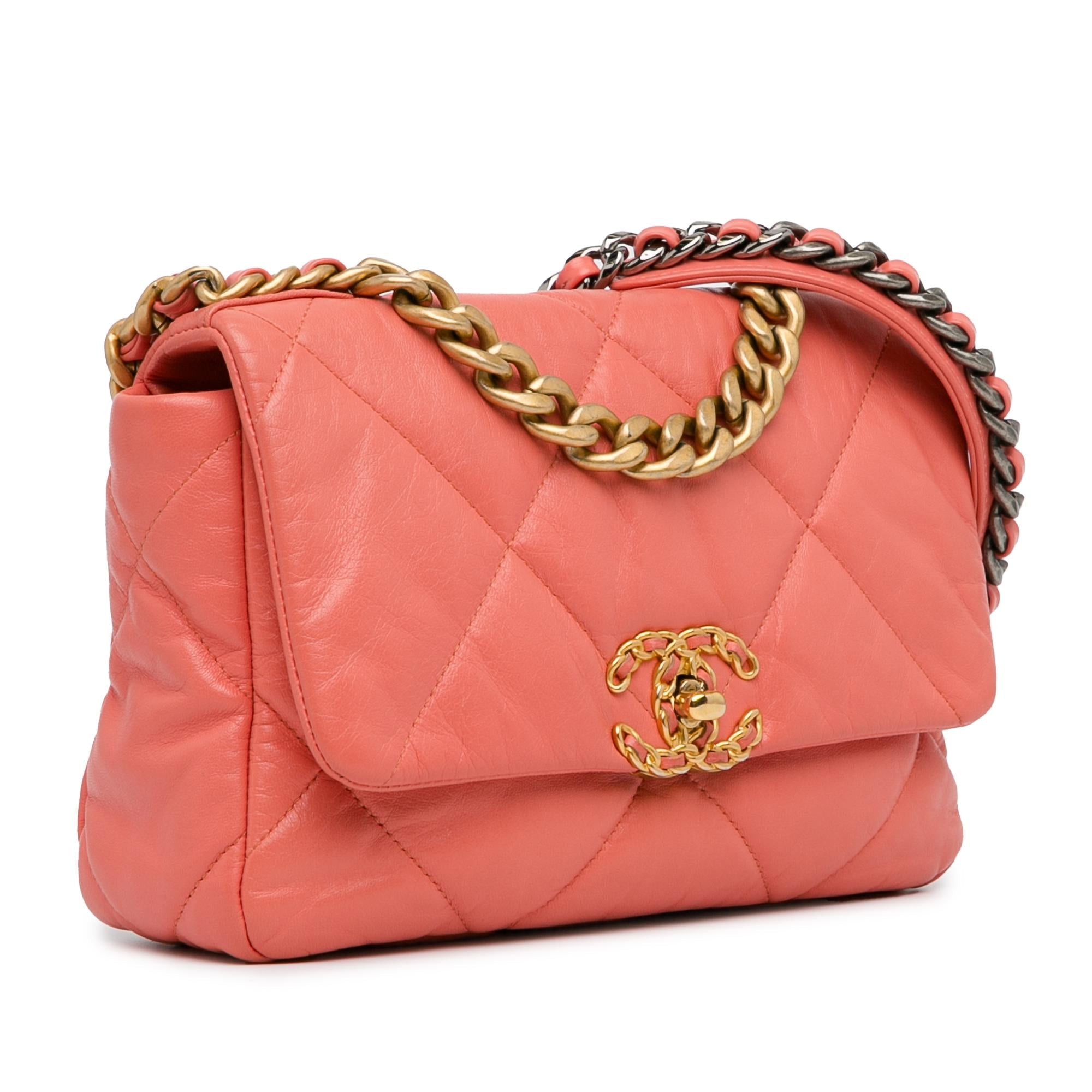 Chanel Medium Lambskin 19 Flap Shoulder Bag