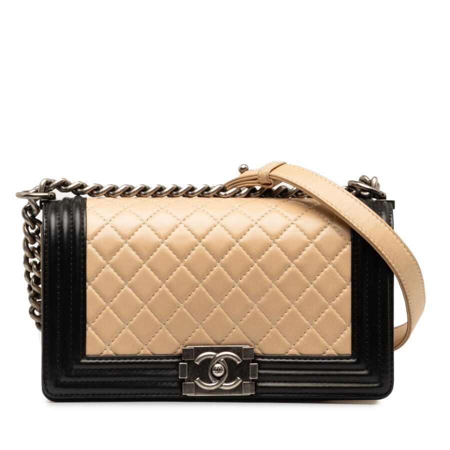Chanel Medium Lambskin Boy Bicolor Flap Bag | Studio Nafay