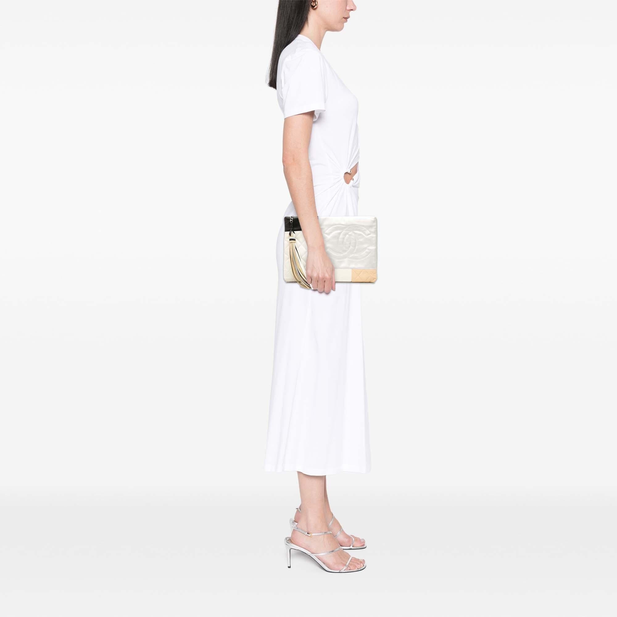 Chanel Medium Lambskin Colorblock Patchwork O Case - Product Image 5